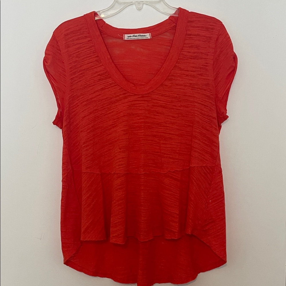We The Free Vibrant Orange Short Sleeve Top XS